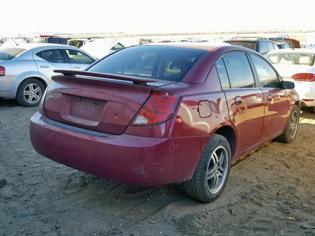 1G8AL54F24Z119087 - 2004 SATURN ION LEVEL MAROON photo 4