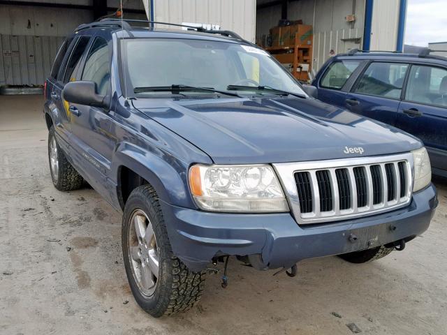 1J8GW58N64C310595 - 2004 JEEP GRAND CHER BLUE photo 1