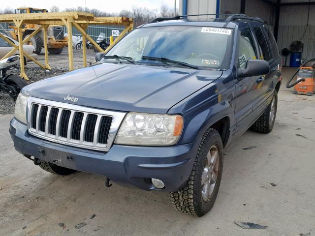 1J8GW58N64C310595 - 2004 JEEP GRAND CHER BLUE photo 2