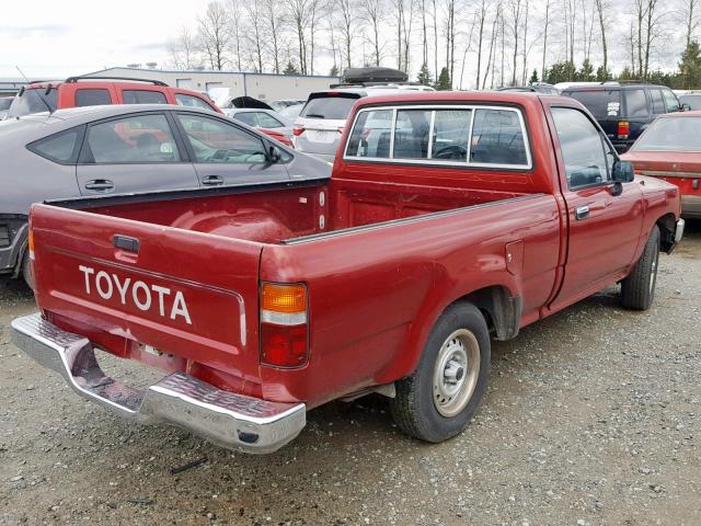 JT4RN81P2M5093597 - 1991 TOYOTA PICKUP 1/2 RED photo 4