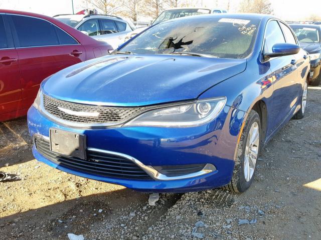 1C3CCCAB2FN590935 - 2015 CHRYSLER 200 LIMITE BLUE photo 2