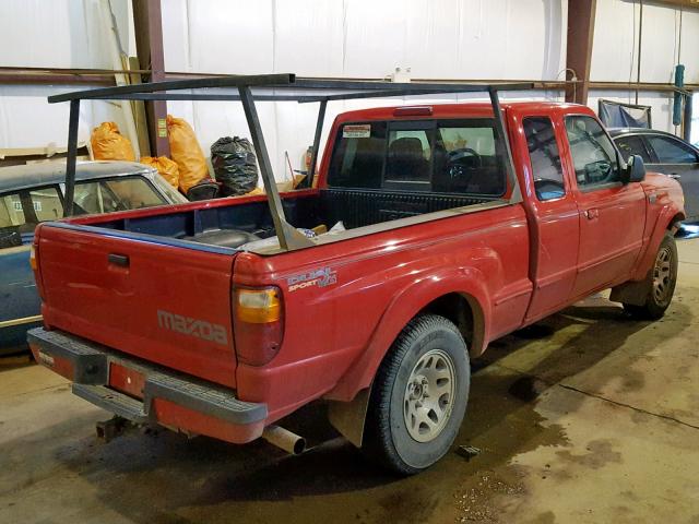 4F4YR46U27PM07353 - 2007 MAZDA B3000 CAB RED photo 4