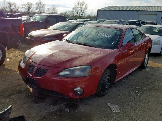 2G2WP552581164135 - 2008 PONTIAC GRAND PRIX RED photo 2