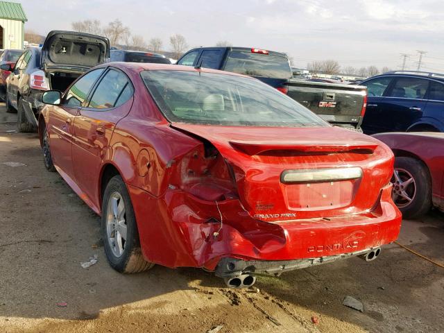 2G2WP552581164135 - 2008 PONTIAC GRAND PRIX RED photo 3