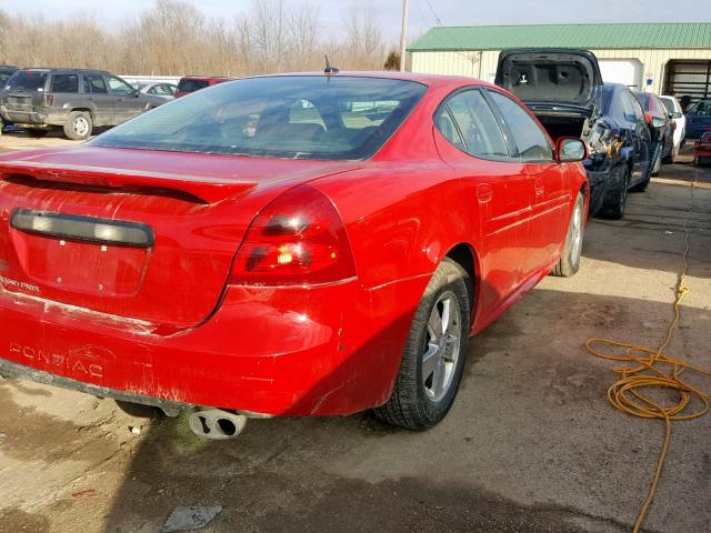 2G2WP552581164135 - 2008 PONTIAC GRAND PRIX RED photo 4
