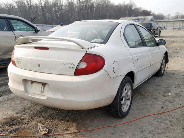 1B3ES56C92D551958 - 2002 DODGE NEON ES WHITE photo 4