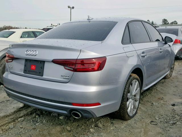 WAUKMAF45JA124965 - 2018 AUDI A4 ULTRA P SILVER photo 4