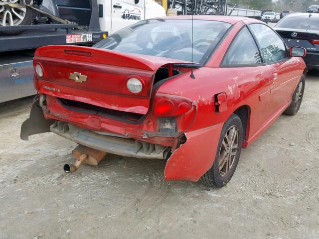 1G1JH12F347157130 - 2004 CHEVROLET CAVALIER L RED photo 4