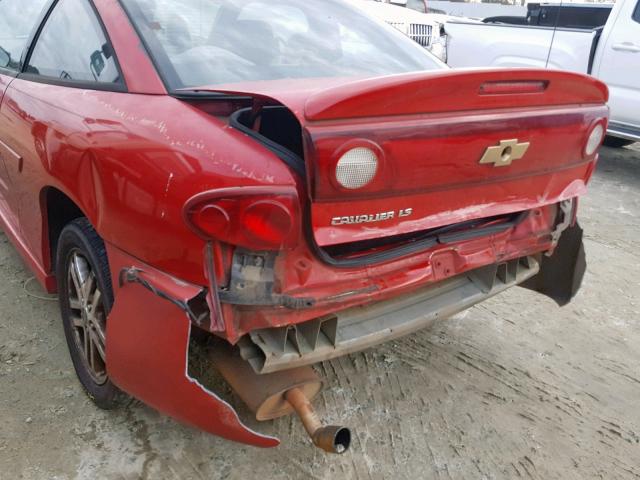 1G1JH12F347157130 - 2004 CHEVROLET CAVALIER L RED photo 9