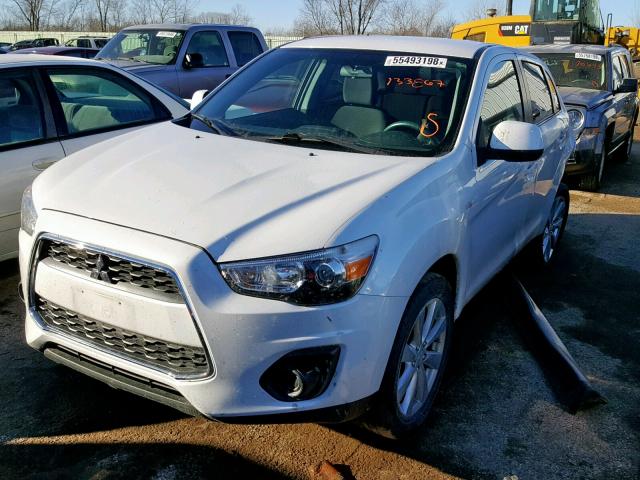 4A4AR3AU0EE008812 - 2014 MITSUBISHI OUTLANDER WHITE photo 2