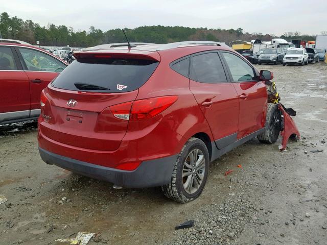 KM8JU3AGXFU116292 - 2015 HYUNDAI TUCSON LIM RED photo 4