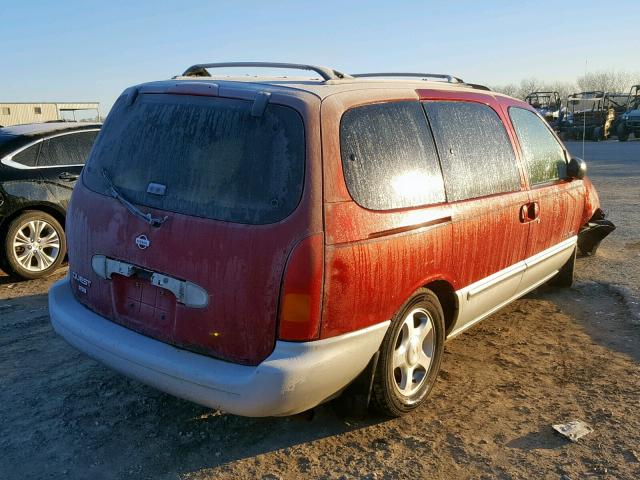 4N2XN11TXXD833481 - 1999 NISSAN QUEST SE RED photo 4