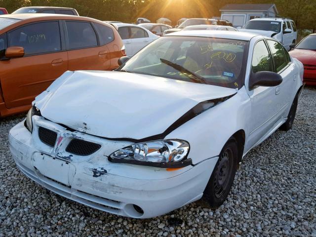 1G2NE52FX4M625580 - 2004 PONTIAC GRAND AM S WHITE photo 2