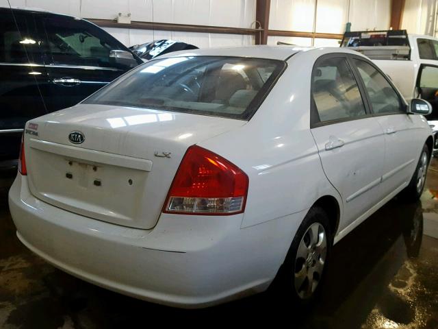 KNAFE221595638898 - 2009 KIA SPECTRA EX WHITE photo 4