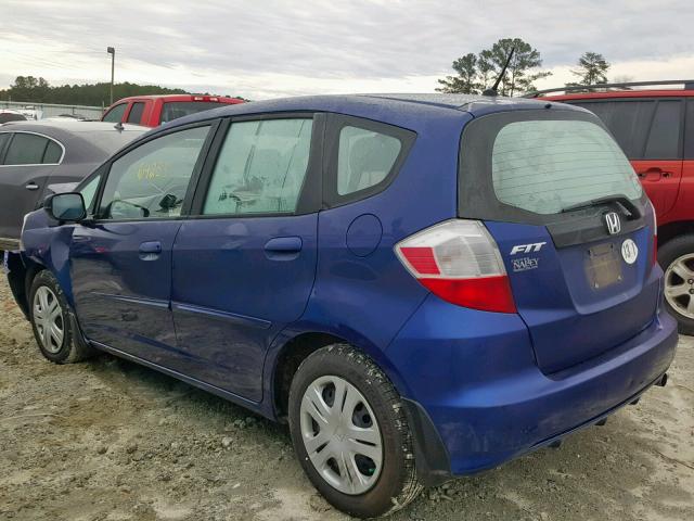 JHMGE8G31BC019798 - 2011 HONDA FIT BLUE photo 3