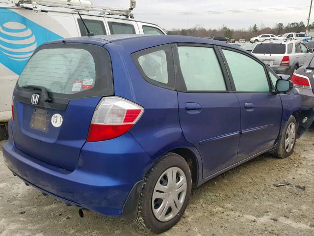 JHMGE8G31BC019798 - 2011 HONDA FIT BLUE photo 4