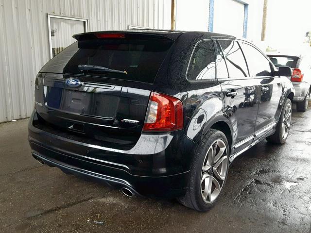 2FMDK3AK2BBB64988 - 2011 FORD EDGE SPORT BLACK photo 4