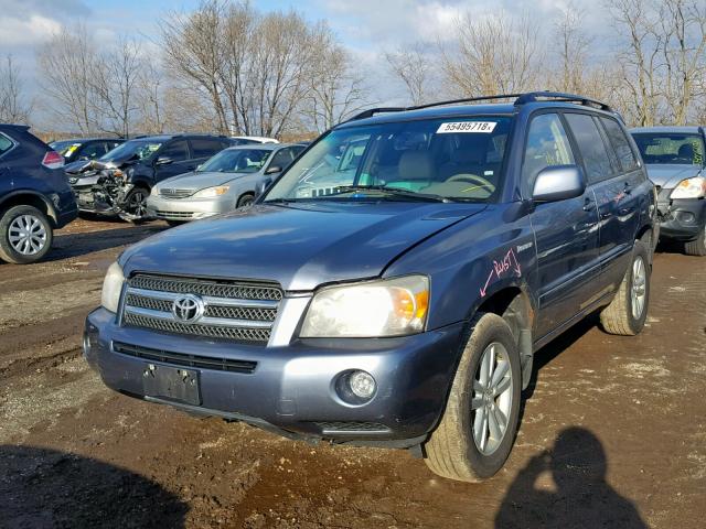 JTEEW21AX60003659 - 2006 TOYOTA HIGHLANDER BLUE photo 2