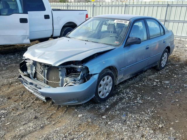 2HGEJ6617YH548091 - 2000 HONDA CIVIC BASE 青色 照片 2