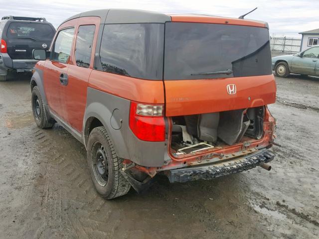 5J6YH28583L006486 - 2003 HONDA ELEMENT EX ORANGE photo 3