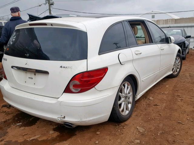 4JGCB65E96A035052 - 2006 MERCEDES-BENZ R 350 WHITE photo 4