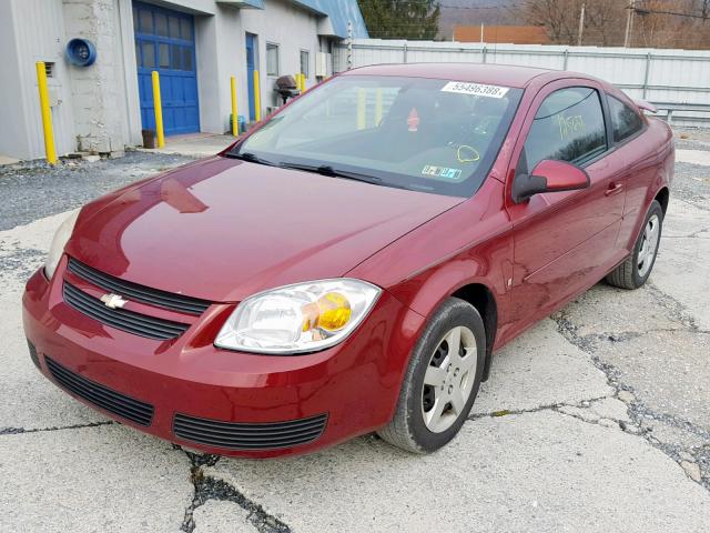 1G1AL15F777244219 - 2007 CHEVROLET COBALT LT MAROON photo 2