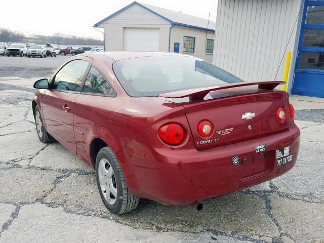 1G1AL15F777244219 - 2007 CHEVROLET COBALT LT MAROON photo 3