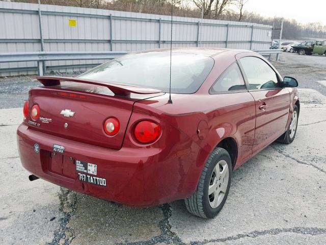 1G1AL15F777244219 - 2007 CHEVROLET COBALT LT MAROON photo 4