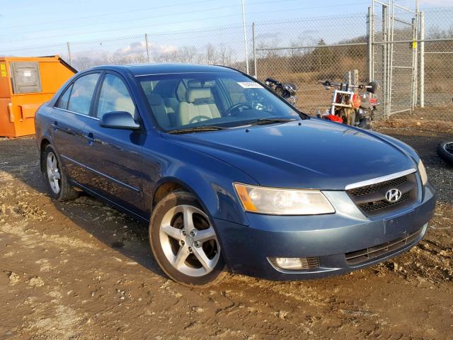 5NPEU46F98H358354 - 2008 HYUNDAI SONATA SE BLUE photo 1