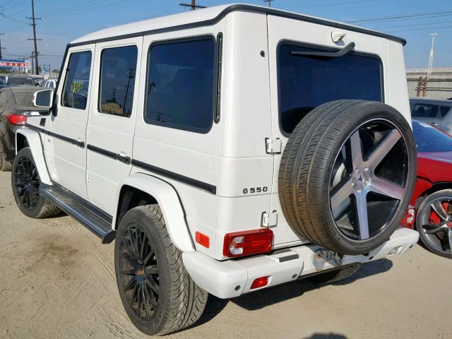 WDCYC3HF2AX182436 - 2010 MERCEDES-BENZ G 550 WHITE photo 3