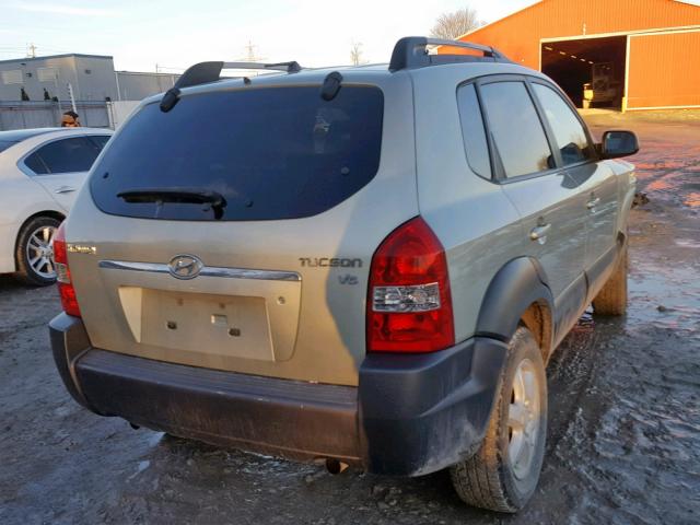 KM8JM12D65U202125 - 2005 HYUNDAI TUCSON GL GREEN photo 4