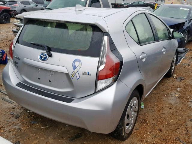 JTDKDTB3XG1589732 - 2016 TOYOTA PRIUS C SILVER photo 4