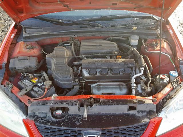 1HGEM22174L066403 - 2004 HONDA CIVIC DX V RED photo 7