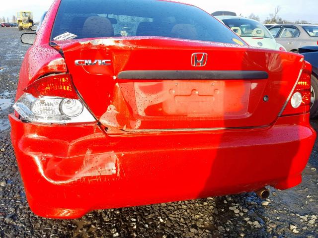 1HGEM22174L066403 - 2004 HONDA CIVIC DX V RED photo 9