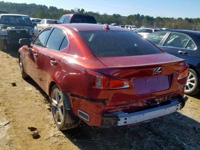 JTHBE5C27C5029232 - 2012 LEXUS IS 350 MAROON photo 3