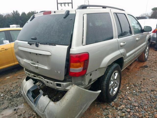 1J4GX58N04C341372 - 2004 JEEP GRAND CHER SILVER photo 4