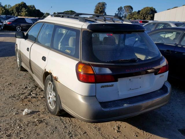 4S3BH665717608548 - 2001 SUBARU LEGACY OUT WHITE photo 3