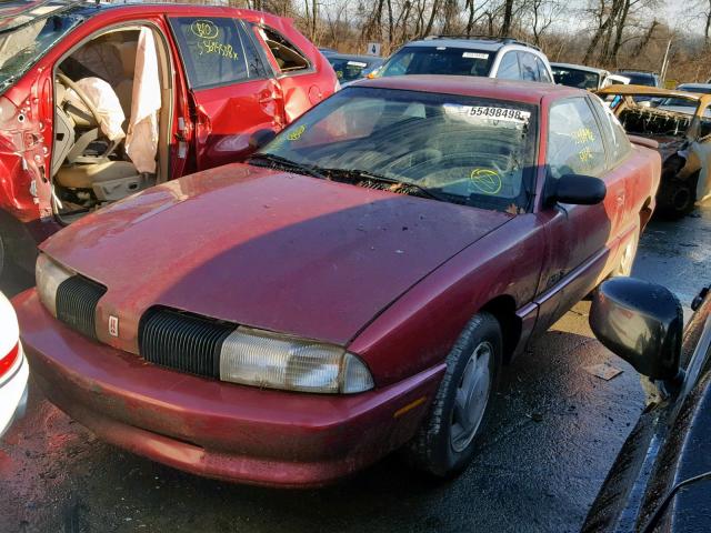 1G3NL12TXTM308607 - 1996 OLDSMOBILE ACHIEVA SC MAROON photo 2