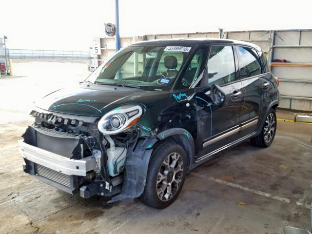 ZFBCFADH0EZ019302 - 2014 FIAT 500L TREKK GREEN photo 2