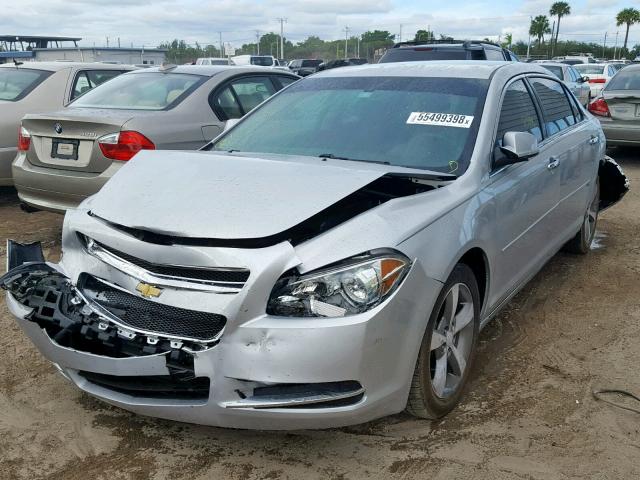1G1ZC5EU0CF286773 - 2012 CHEVROLET MALIBU 1LT SILVER photo 2