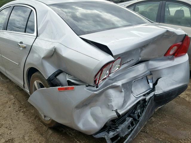 1G1ZC5EU0CF286773 - 2012 CHEVROLET MALIBU 1LT SILVER photo 9