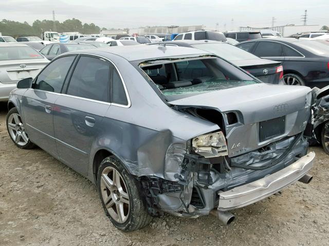 WAUDH78E67A061888 - 2007 AUDI A4 3.2 QUA SILVER photo 3