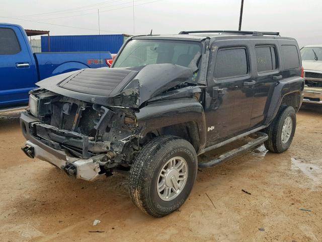 5GTEN13E998104336 - 2009 HUMMER H3 BLACK photo 2