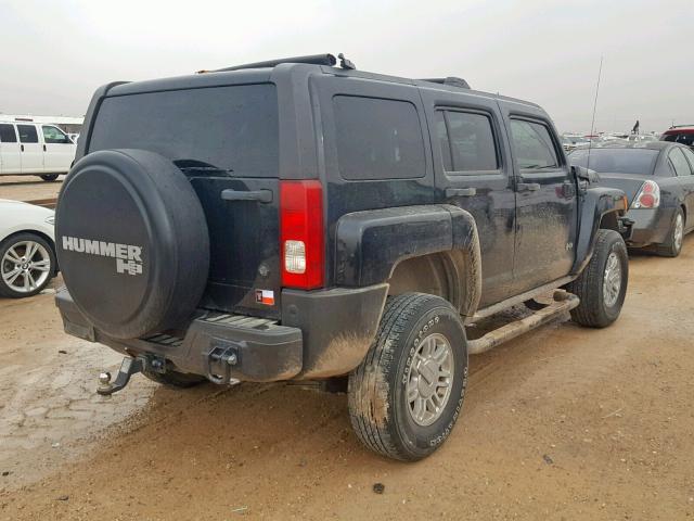 5GTEN13E998104336 - 2009 HUMMER H3 BLACK photo 4