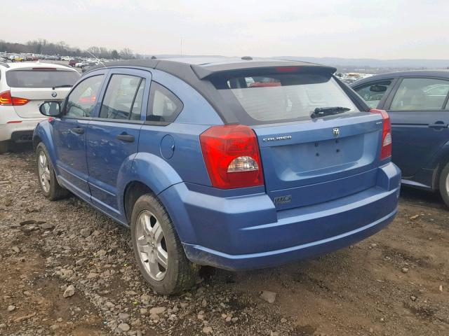 1B3HB48B47D235483 - 2007 DODGE CALIBER SX BLUE photo 3