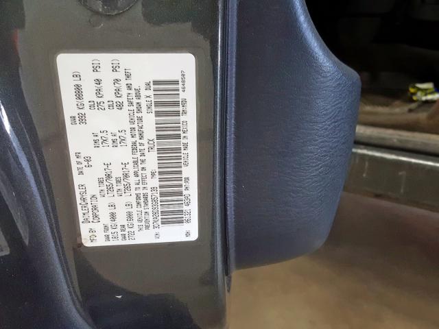 3D7KA28D93G857139 - 2003 DODGE RAM 2500 S Մոխրագույն լուսանկար 10