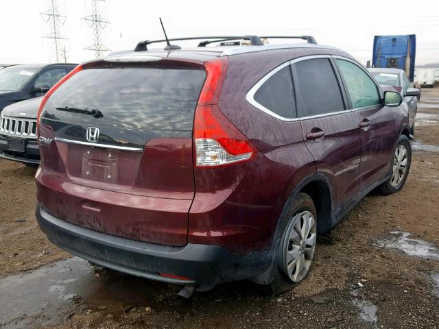 5J6RM3H73DL026959 - 2013 HONDA CR-V EXL MAROON photo 4