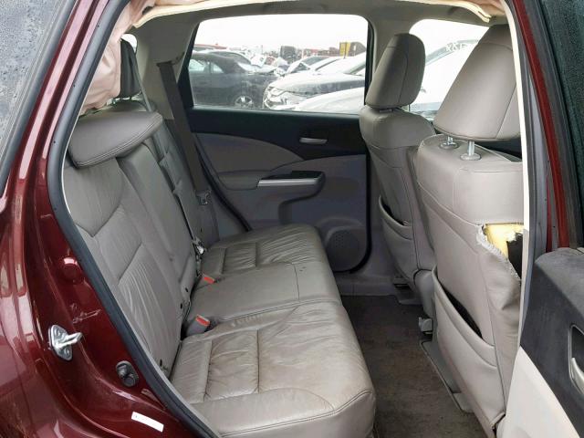 5J6RM3H73DL026959 - 2013 HONDA CR-V EXL MAROON photo 6