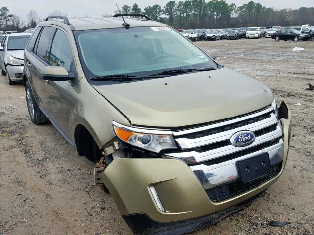 2FMDK3JC8DBC92132 - 2013 FORD EDGE SEL GREEN photo 1