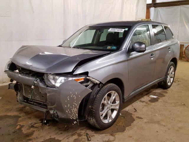 JA4AZ3A37EZ014219 - 2014 MITSUBISHI OUTLANDER GRAY photo 2